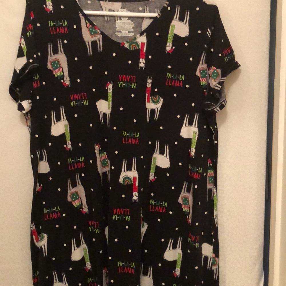 Fa-la-la llama night shirt l/xl